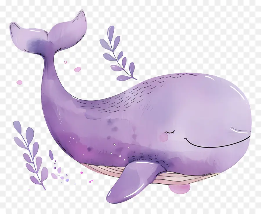 Baleine Aquarelle，Baleine De Dessin Animé PNG