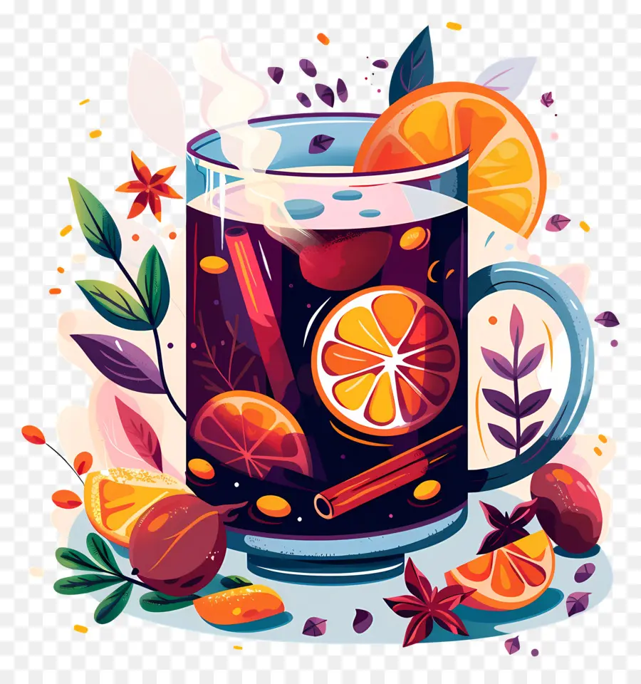 Vin Chaud De Noël，Boisson D'automne PNG