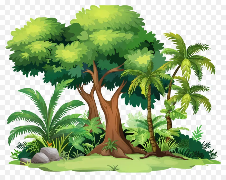 Grand Arbre，Arbres Verts PNG