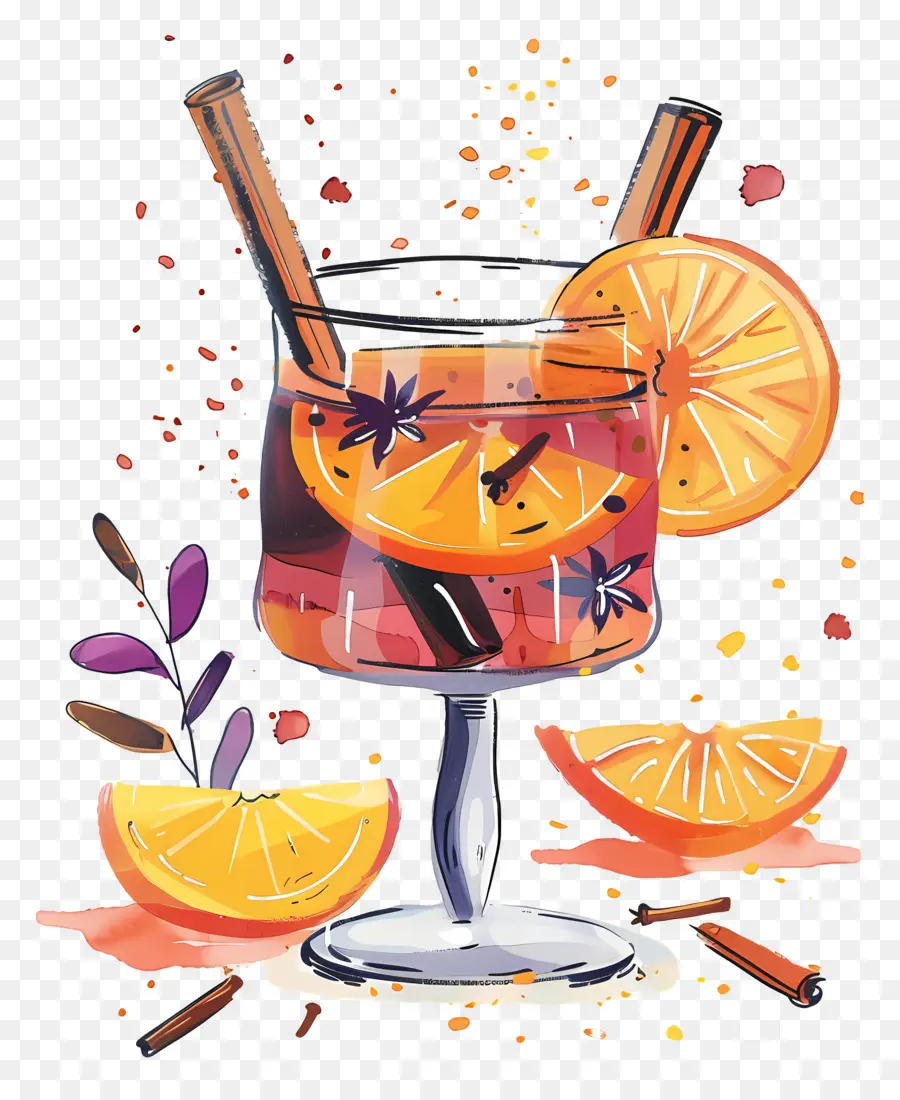 Vin Chaud De Noël，Verre De Vin Chaud PNG