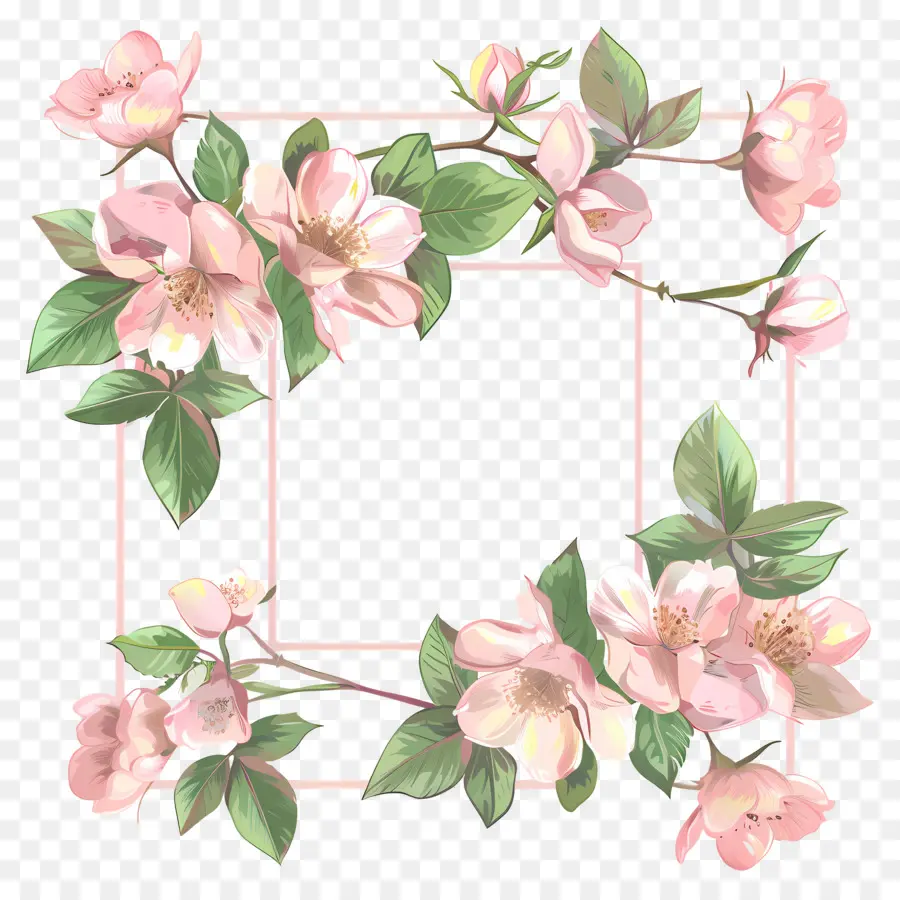 Cadre Floral，Fleurs PNG