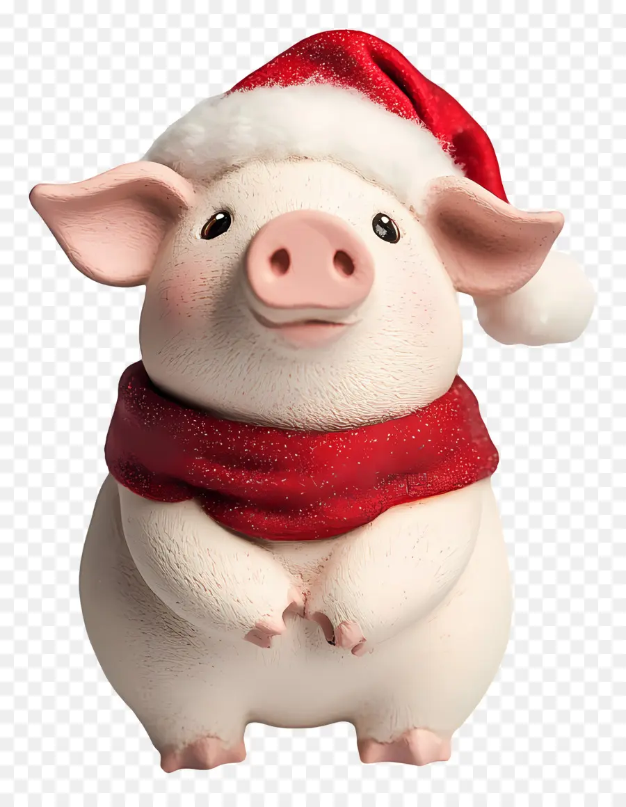 Cochon De Noël，Cochon Avec Bonnet De Noel PNG