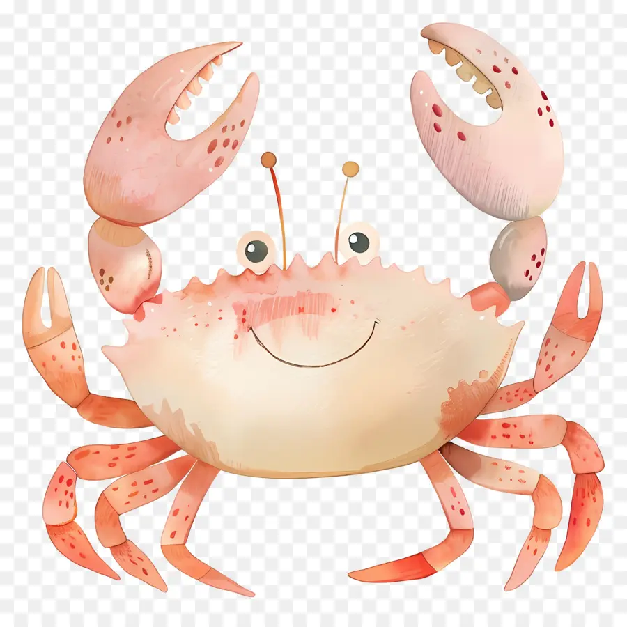 Crabe Aquarelle，Crabe Coloré PNG