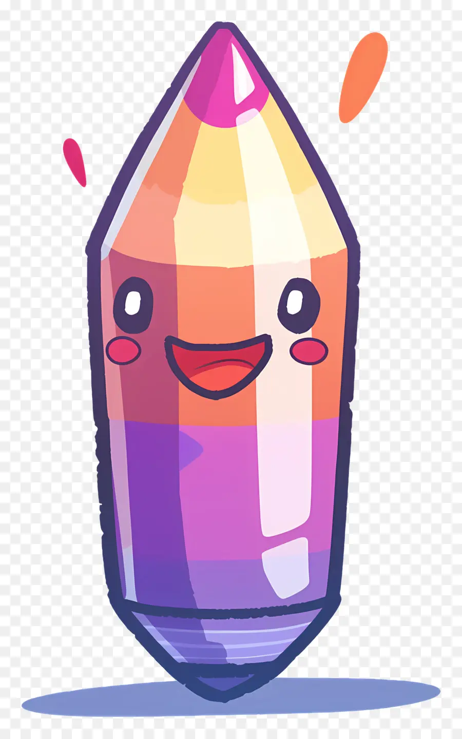 Crayon De Couleur，Crayon Souriant PNG