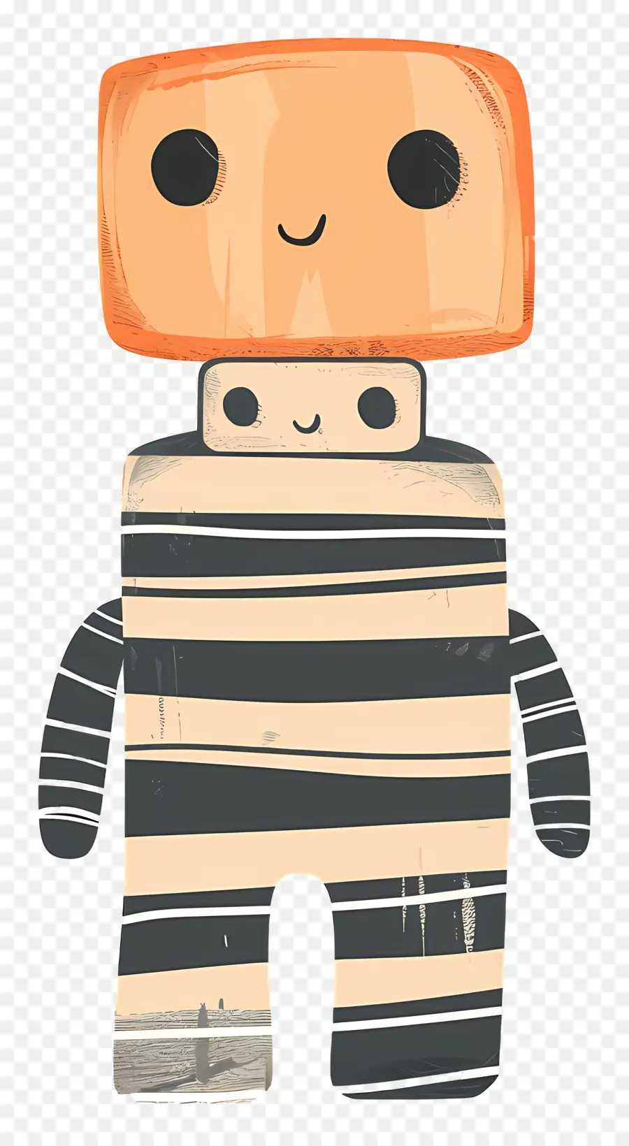 Jouet En Bois，Robot Rayé PNG