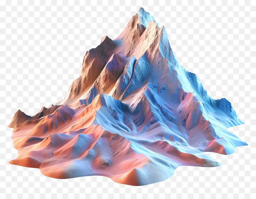 Montagne De Dessin Animé，Chaîne De Montagnes PNG