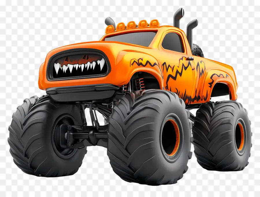 Camion Monstre D'halloween，Camion Monstre Noir PNG