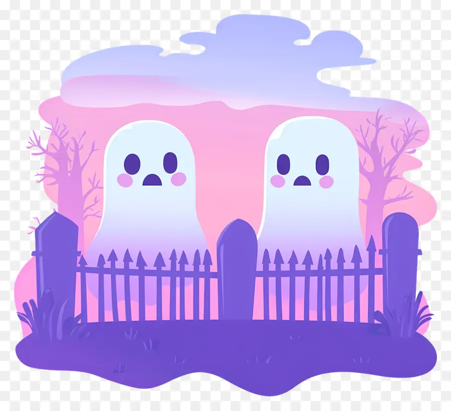 Clôture D'halloween，Spectres PNG