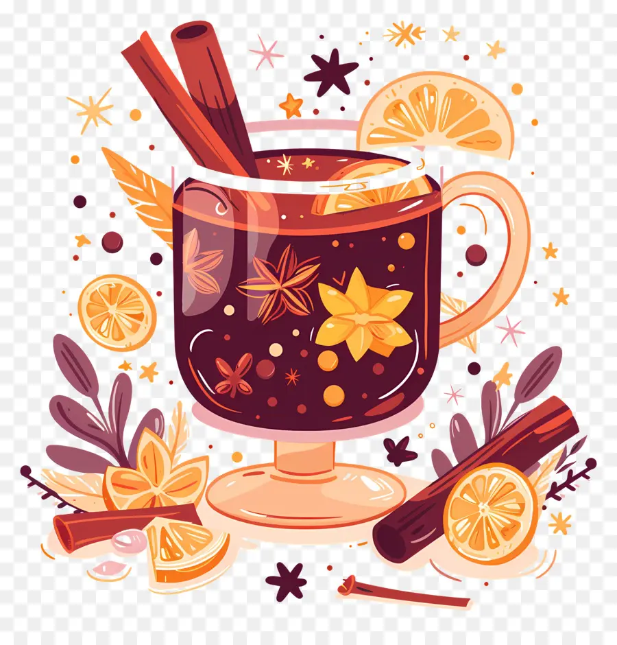 Vin Chaud De Noël，Coupe De Vin Chaud PNG