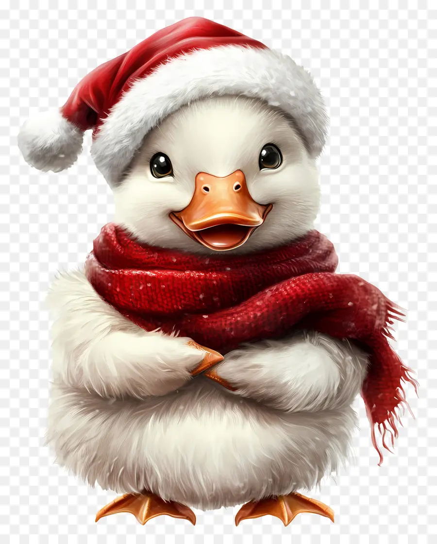 Canard De Noël，Canard Avec écharpe PNG