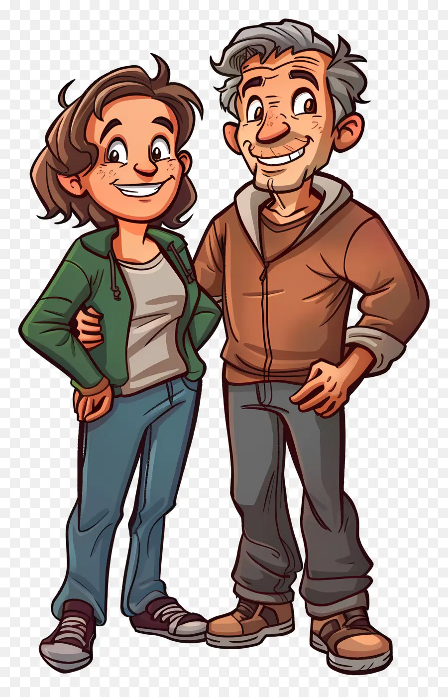 Personnes âgées，Couples De Dessins Animés PNG