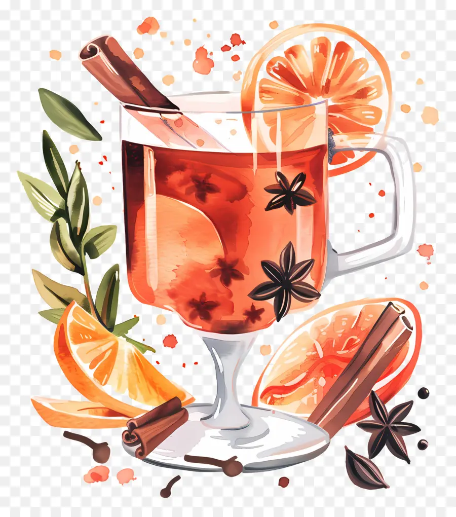 Vin Chaud De Noël，Boisson D'automne PNG