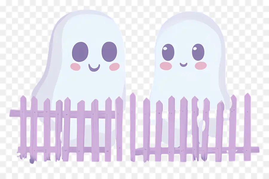 Clôture D'halloween，Fantômes Heureux PNG