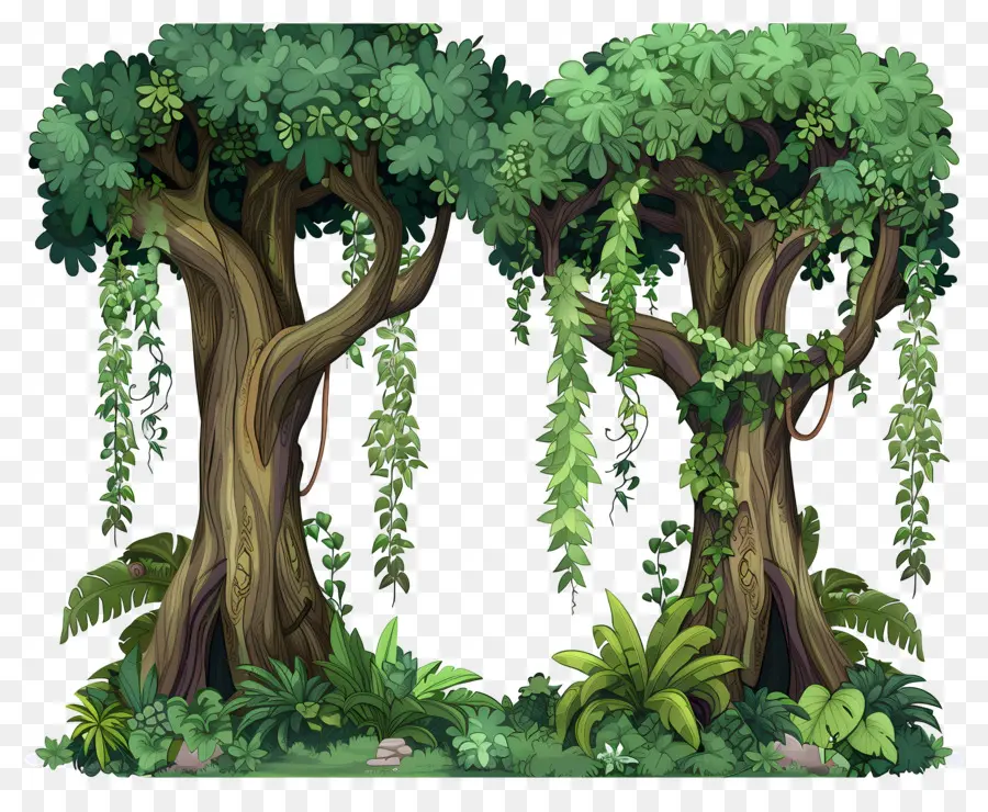 Grand Arbre，Arbres De Dessin Animé PNG