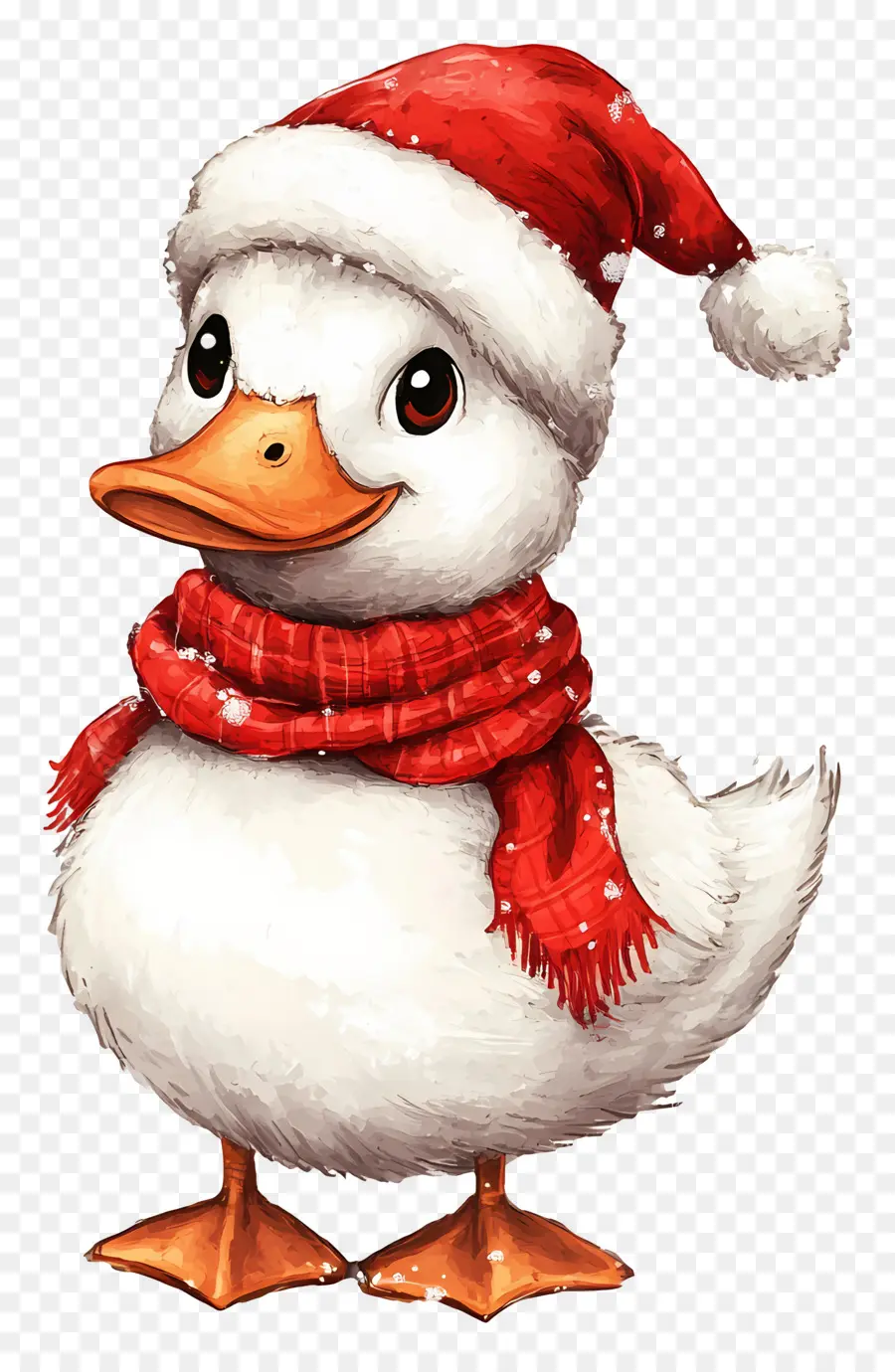 Canard De Noël，Canard Avec Bonnet De Noel PNG