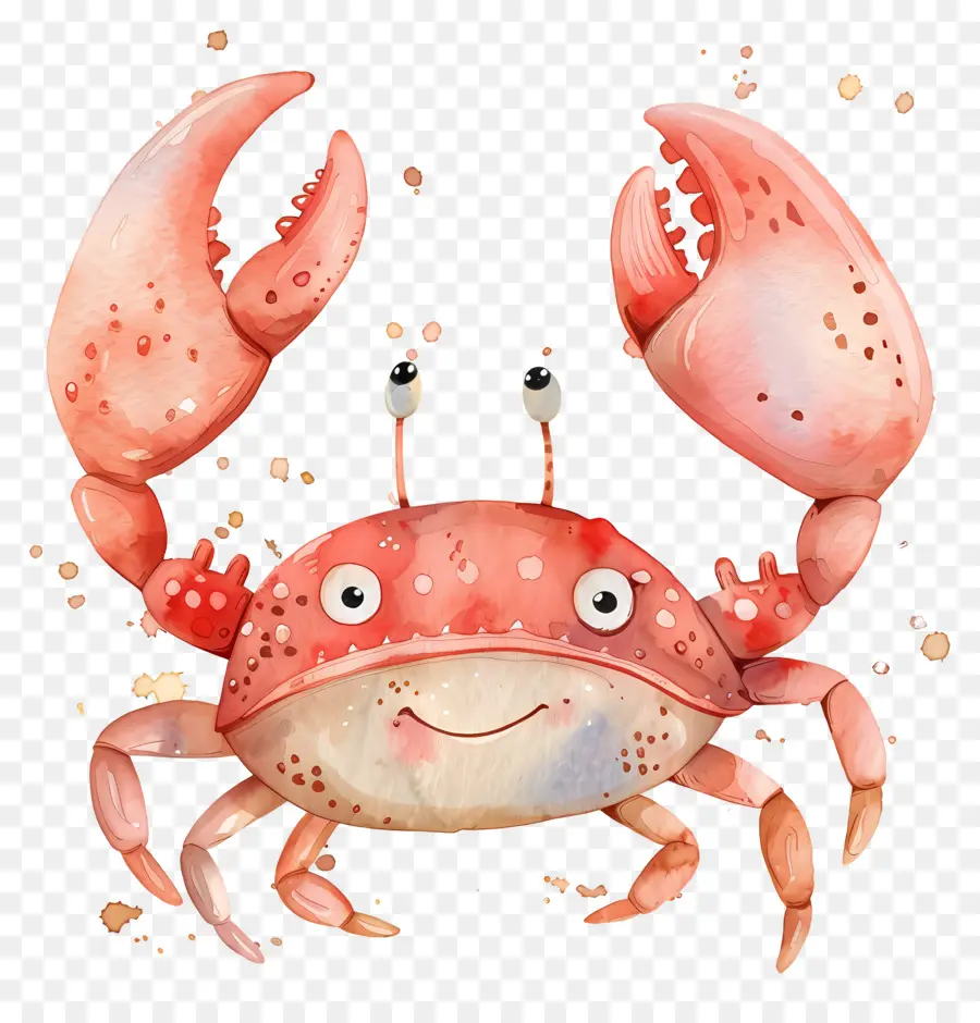 Crabe Aquarelle，Crabe Coloré PNG