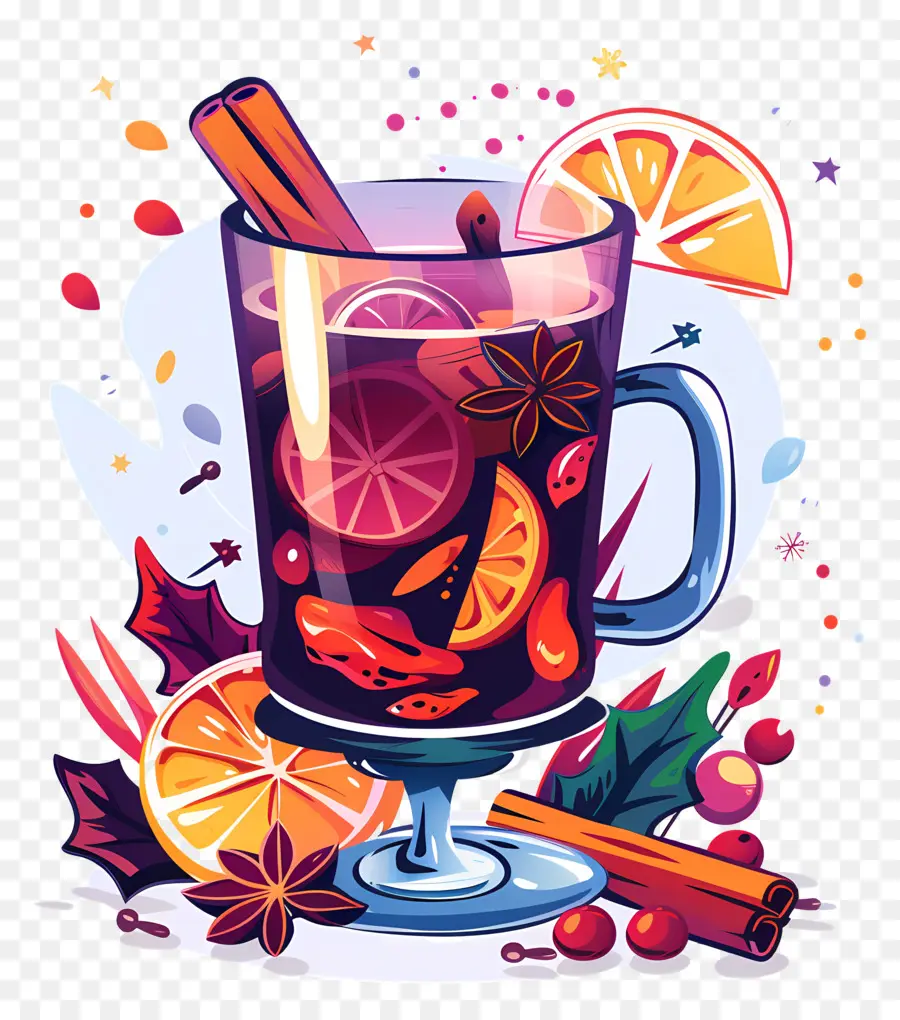 Vin Chaud De Noël，Boisson D'automne PNG