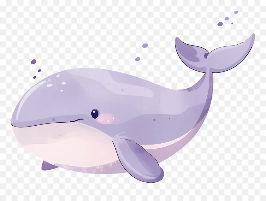 Baleine Aquarelle，Baleine Violette PNG