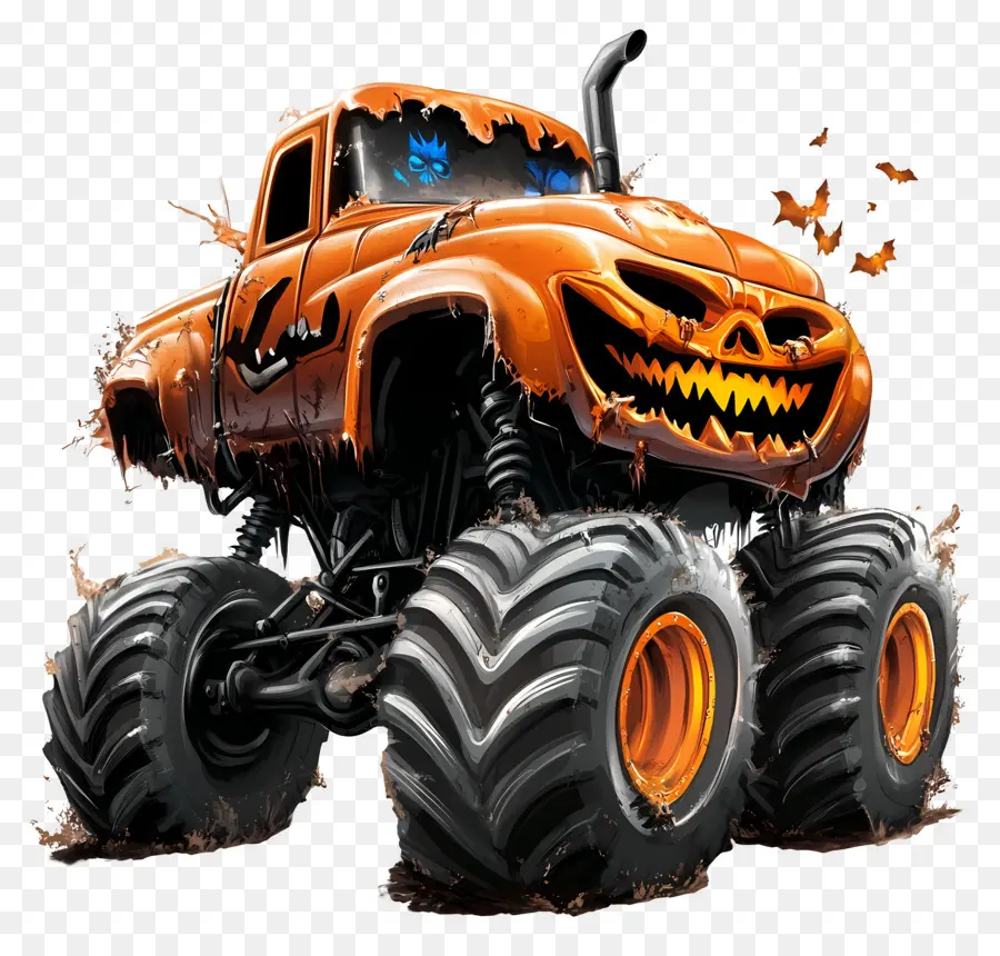 Camion Monstre D'halloween，Halloween PNG