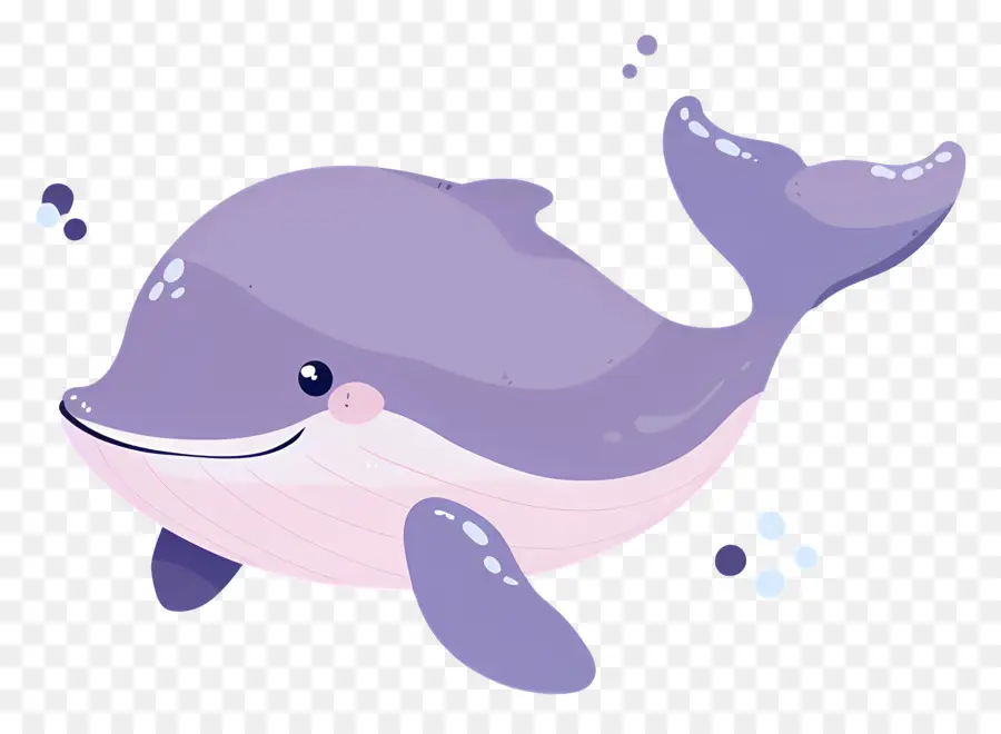 Baleine Aquarelle，Baleine Violette PNG