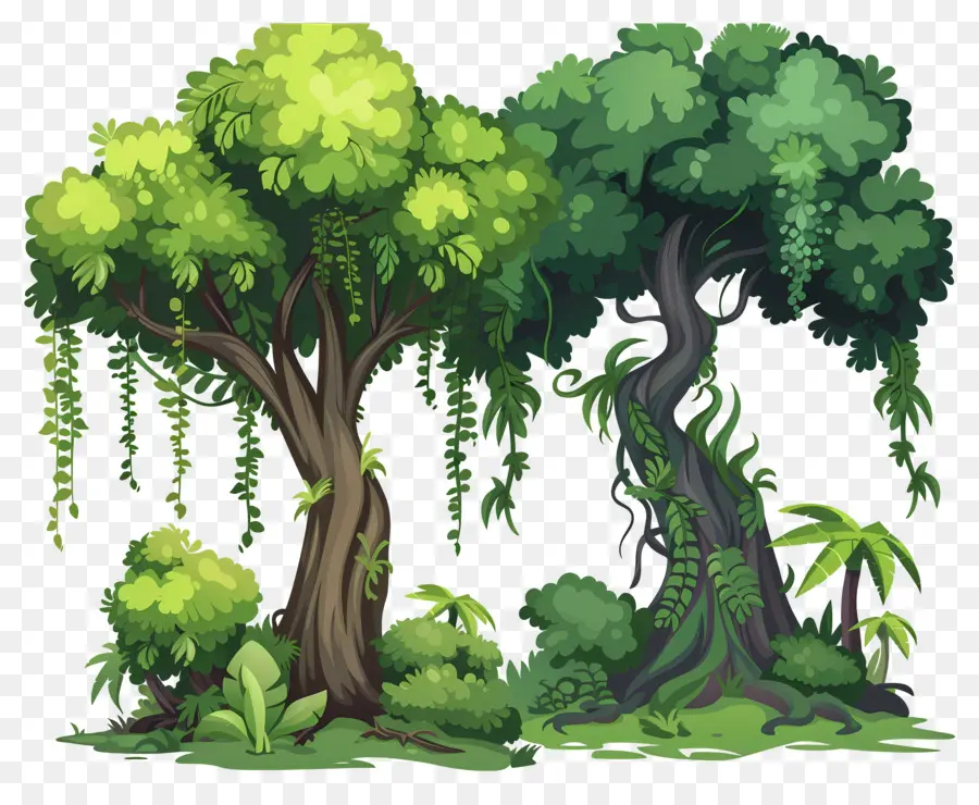 Grand Arbre，Arbres Verts PNG