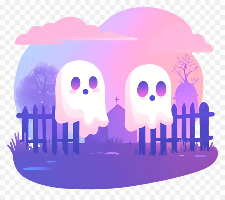 Clôture D'halloween，Spectres PNG