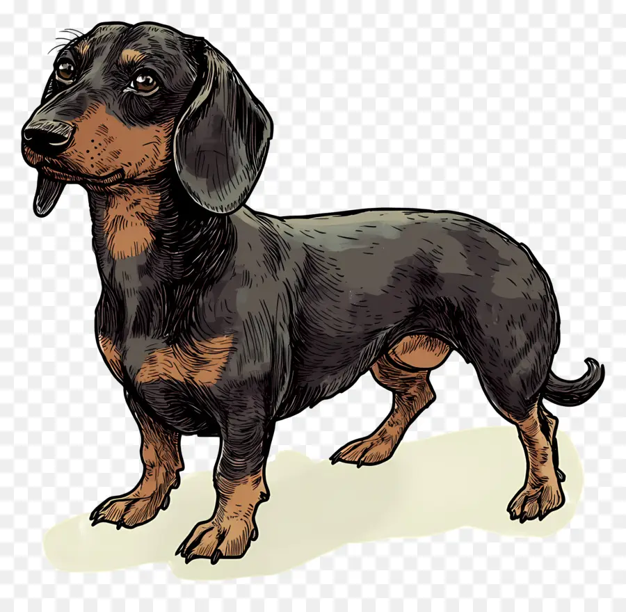 Chien Animé，Chien Teckel PNG