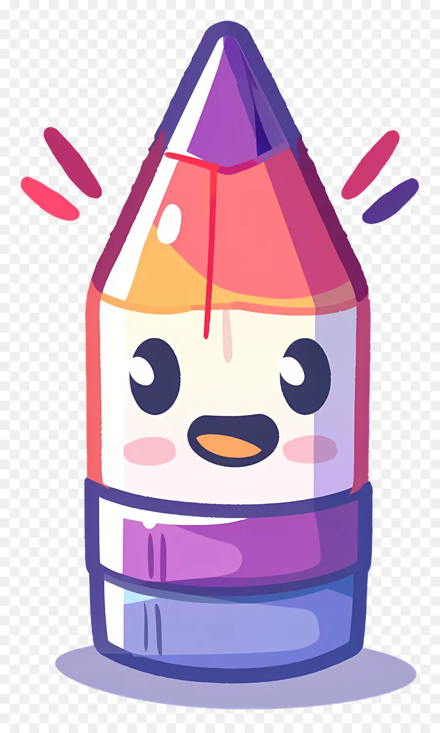 Crayon De Couleur，Personnage De Crayon Mignon PNG