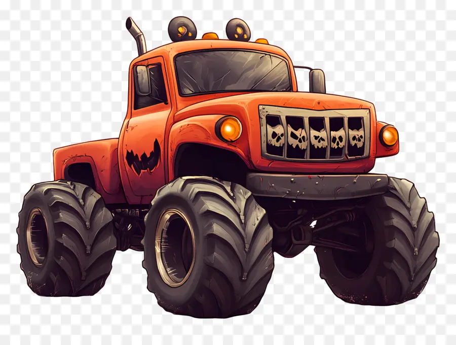 Camion Monstre D'halloween，Camion Monstre PNG