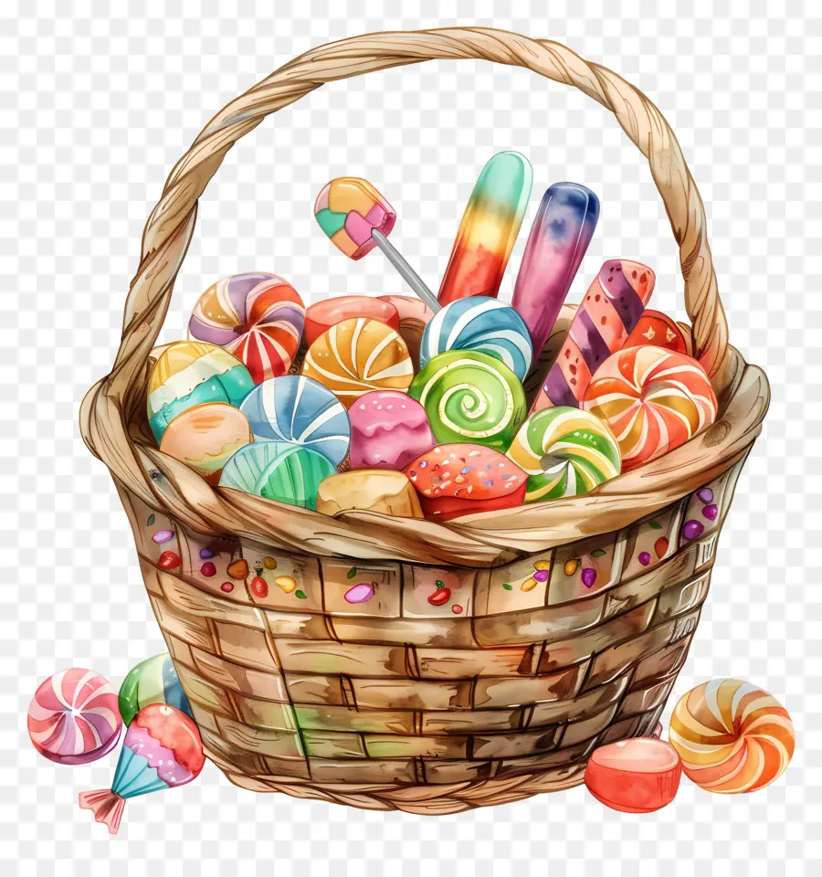 Panier D'halloween，Panier De Bonbons PNG