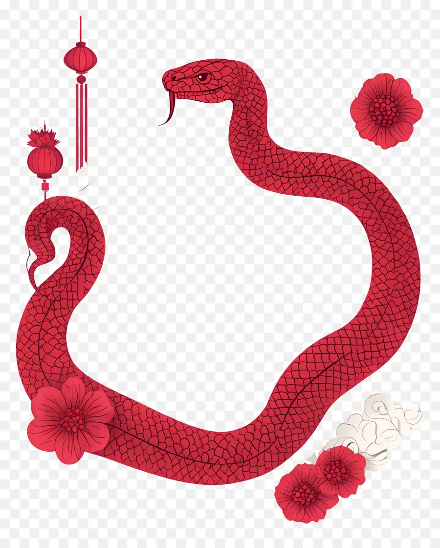 Nouvel An Chinois，Serpent Rouge PNG