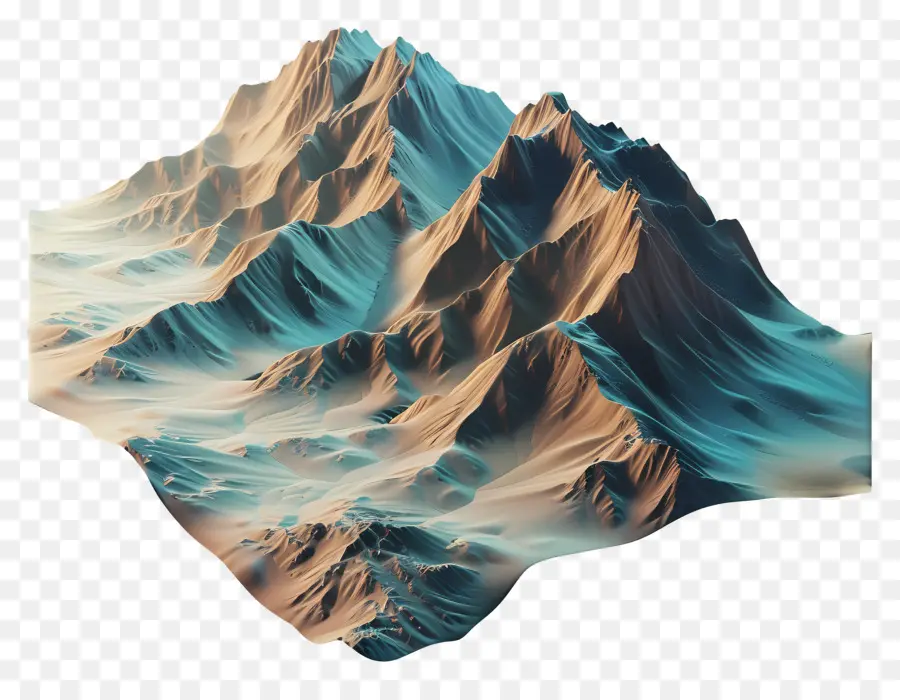 Montagne De Dessin Animé，Chaîne De Montagnes PNG