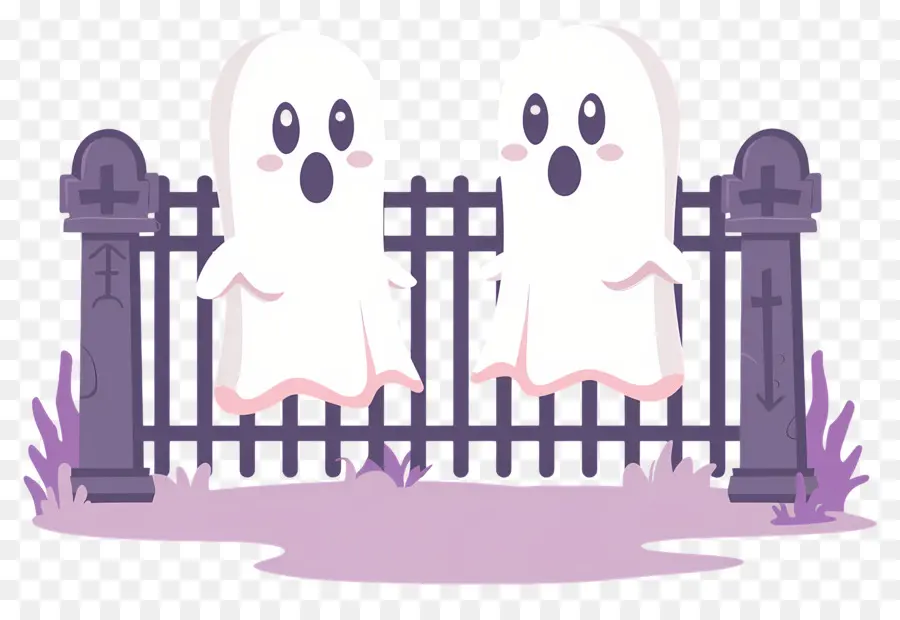 Clôture D'halloween，Spectres PNG