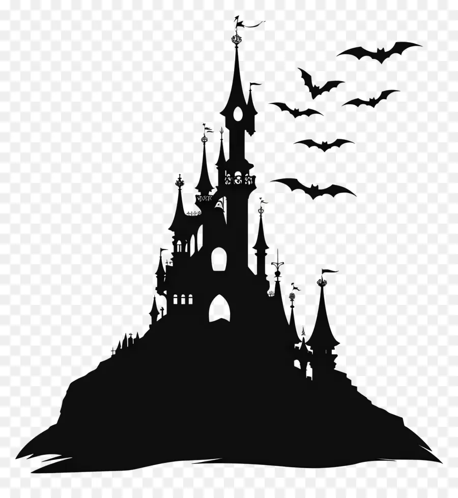 Château Disney D'halloween，Château Hanté PNG