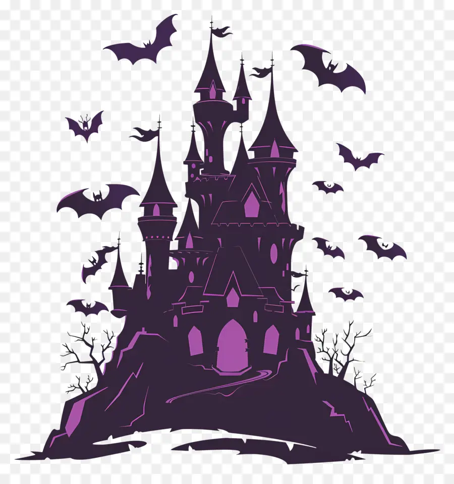 Château Disney D'halloween，Château Hanté PNG