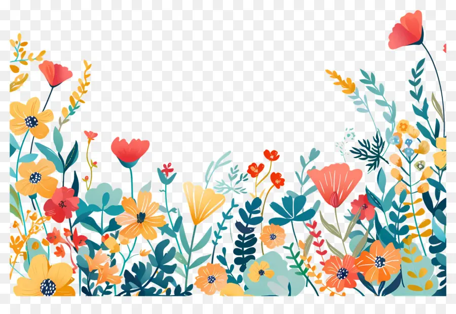 Bordure De Fleurs，Fleurs PNG