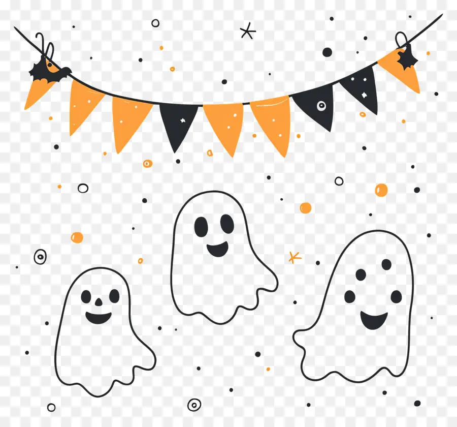 Guirlande D'halloween，Spectres PNG