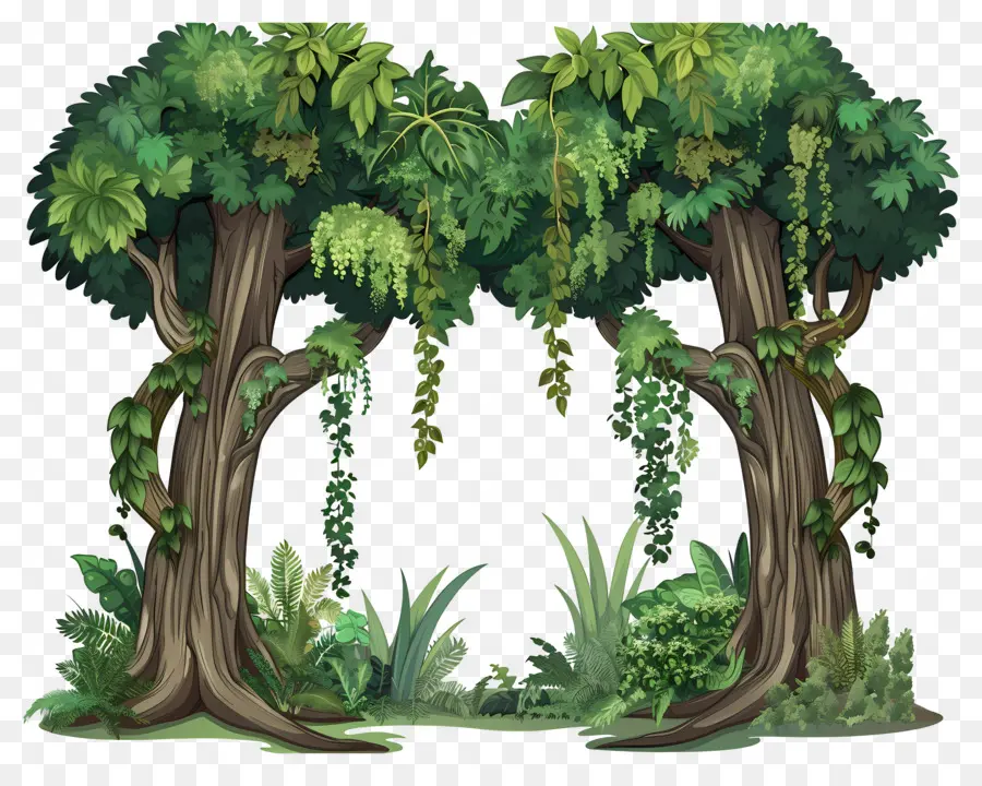 Grand Arbre，Arbres De Dessin Animé PNG