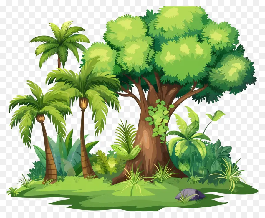 Grand Arbre，Arbres Verts PNG