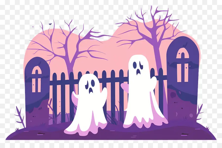 Clôture D'halloween，Spectres PNG