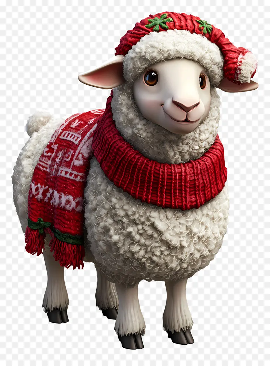 Mouton De Noël，Mouton Souriant PNG