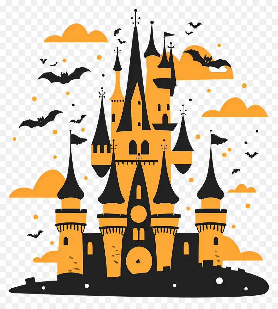 Château Disney D'halloween，Château Hanté PNG