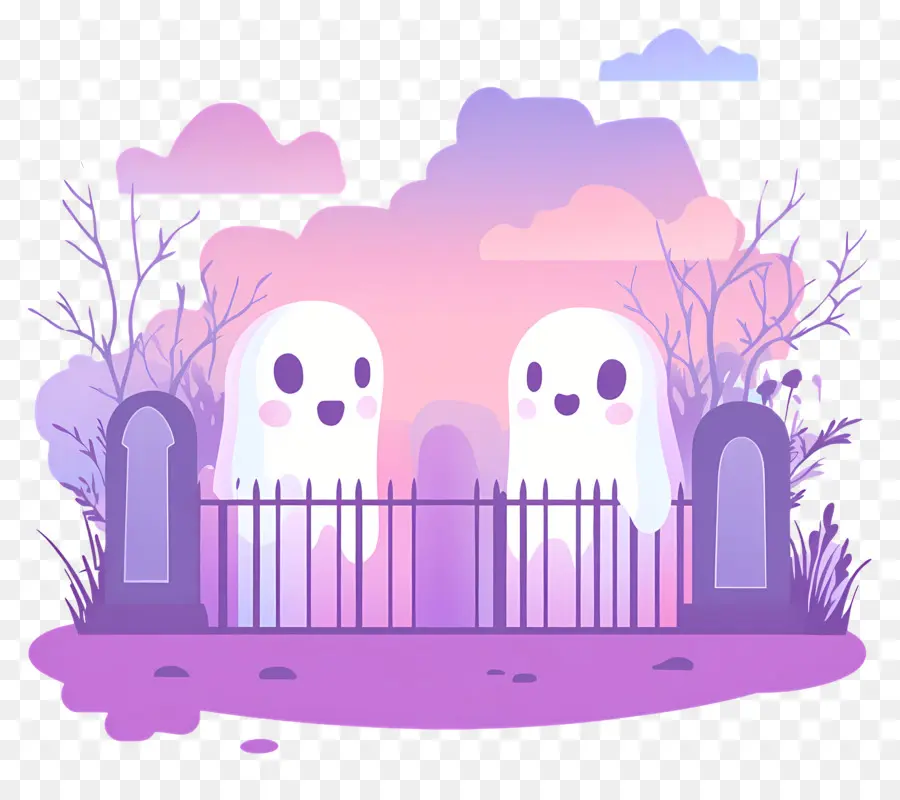 Clôture D'halloween，Spectres PNG