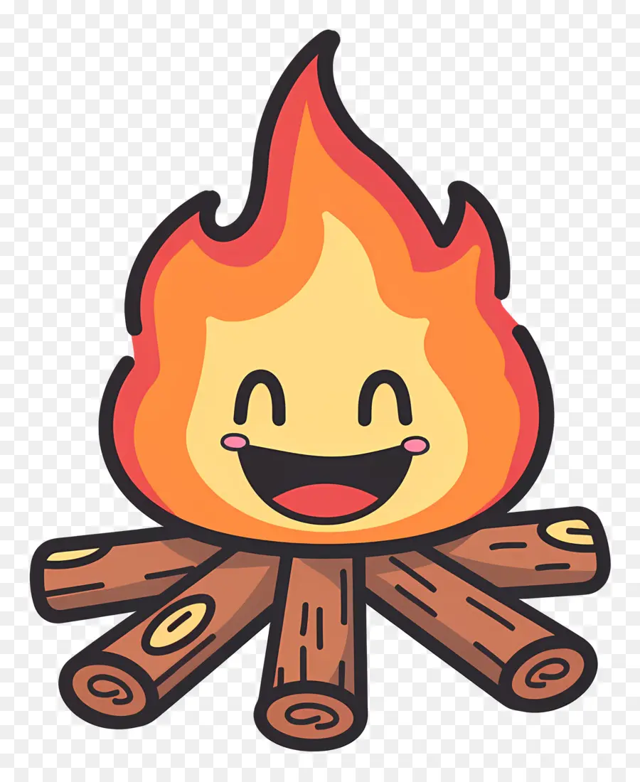 Feu De Camp，Feu De Dessin Animé PNG