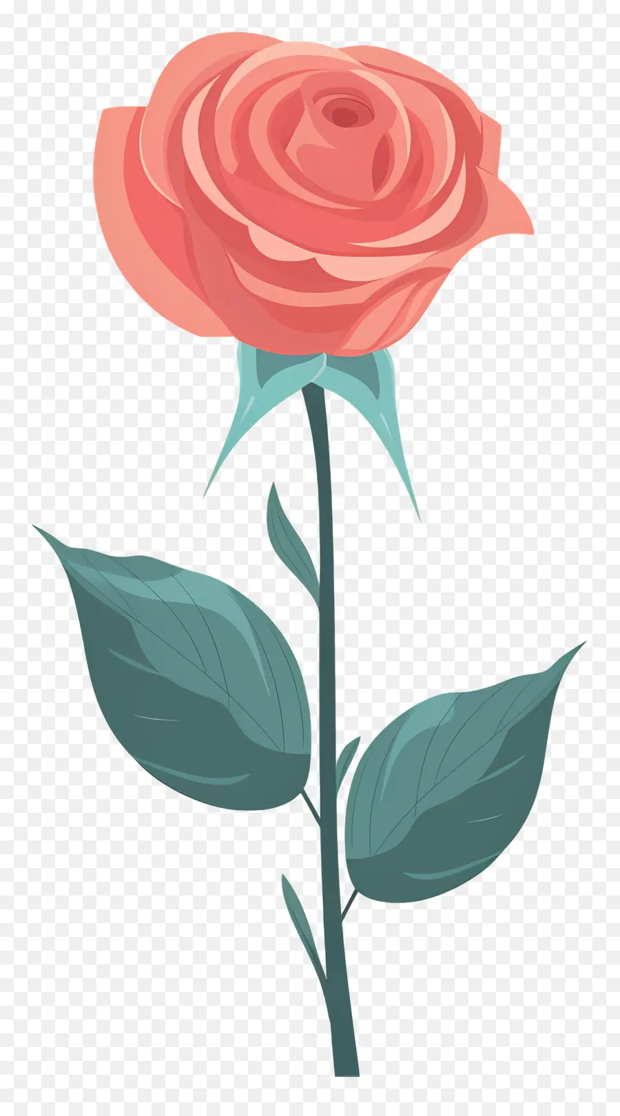 Rose Rouge，Fleur De Dessin Animé Rose PNG