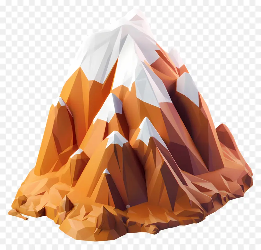 Montagne De Dessin Animé，Montagne Orange PNG