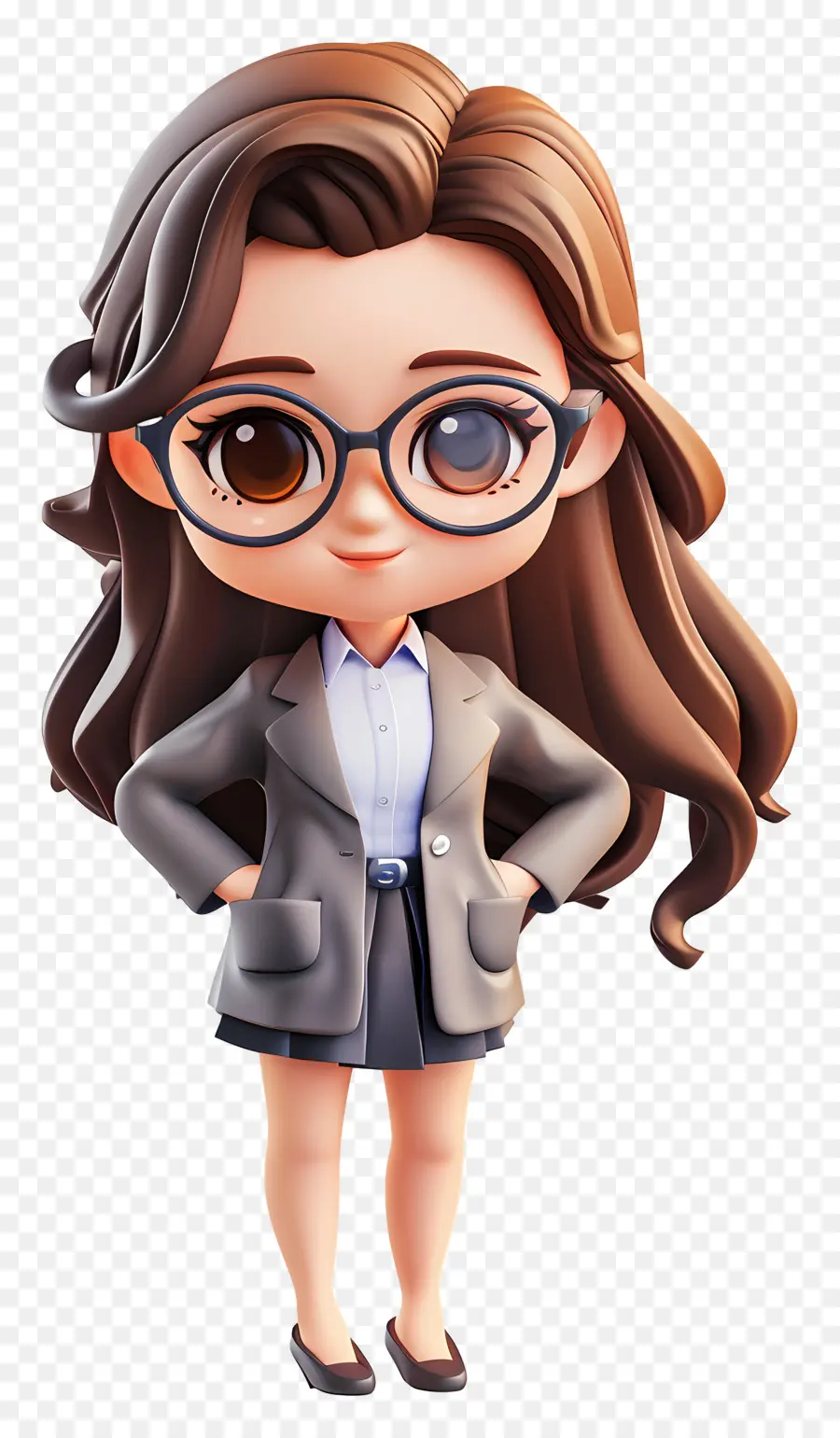 Fille Chibi，Femme D'affaires De Dessin Animé PNG