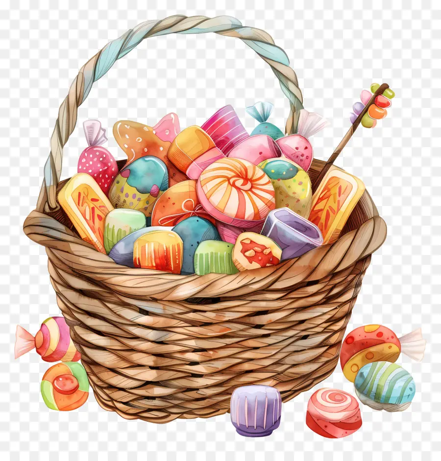 Panier D'halloween，Panier De Bonbons PNG