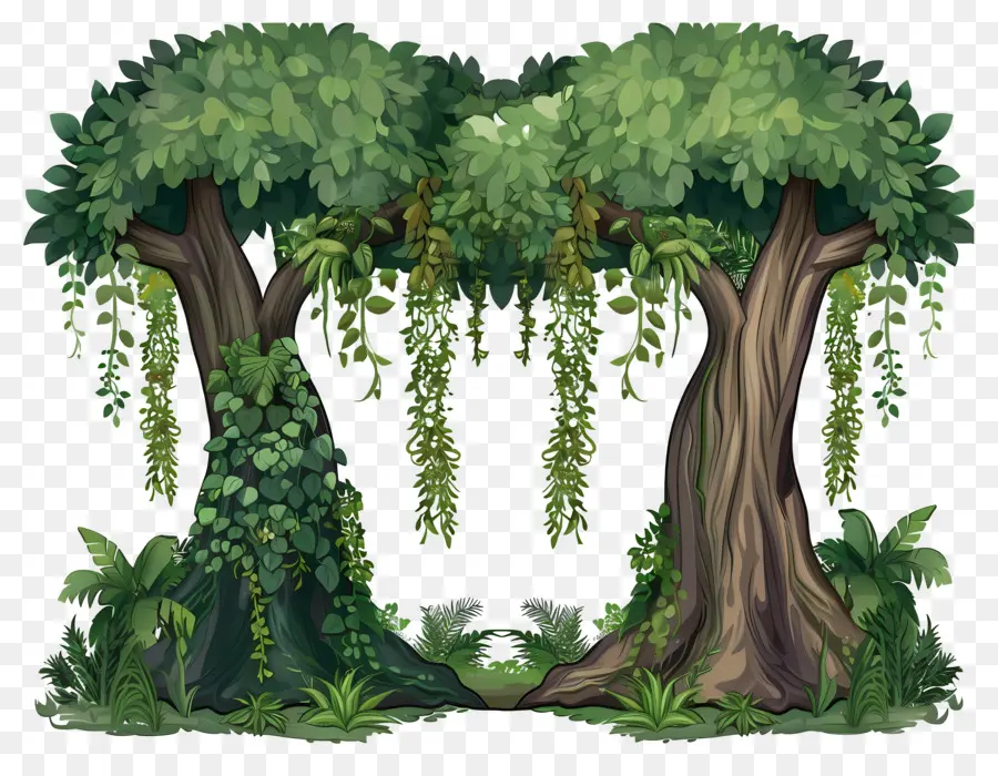 Grand Arbre，Arbres De Dessin Animé PNG