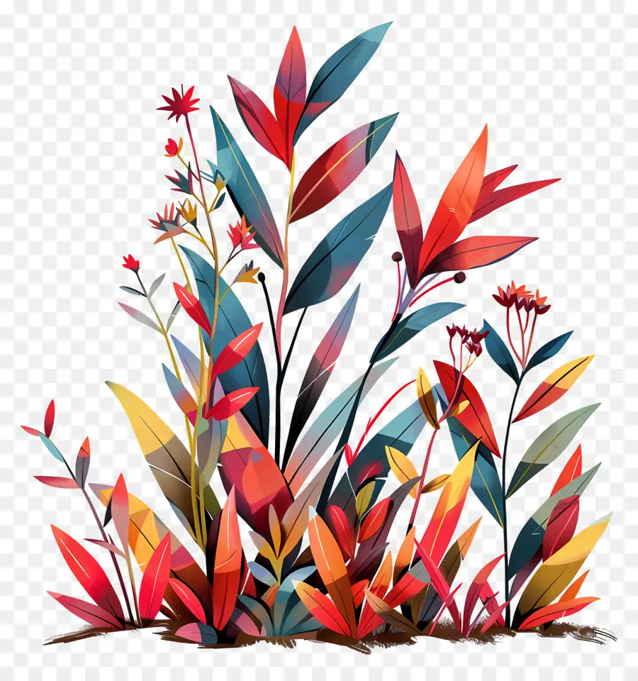 Fleur D'herbe，Plantes Colorées PNG